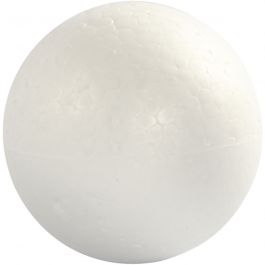 Boules en polystyrène, d 8 cm, blanc, 5 pièces/ 1 Pq. [HOB-543080]