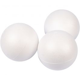 Boules en polystyrène, d 10 cm, blanc, 25 pièces/ 1 Pq. [HOB-54310]