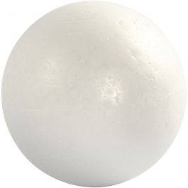 Boules en polystyrène, d 12 cm, blanc, 5 pièces/ 1 Pq. [HOB-54313]