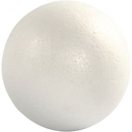Boules en polystyrène, d 14,8 cm, blanc, 1 pièce [HOB-54314]