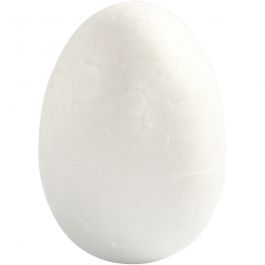 Oeufs en polystyrène, H : 4,8 cm, blanc, 100 pièces/ 1 Pq. [HOB-54319]