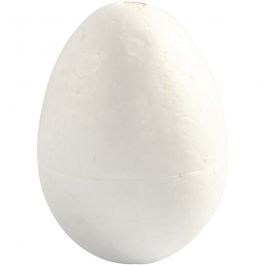 Oeufs en polystyrène, H : 6 cm, blanc, 5 pièces/ 1 Pq. [HOB-543200]