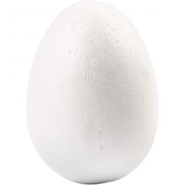 Oeufs en polystyrène, H : 6 cm, blanc, 50 pièces/ 1 Pq. [HOB-543201]
