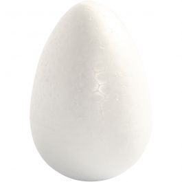 Oeufs en polystyrène, H : 12 cm, blanc, 5 pièces/ 1 Pq. [HOB-543231]