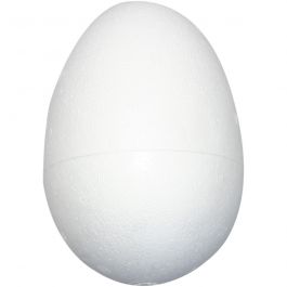 Oeufs en polystyrène, H : 12 cm, blanc, 25 pièces/ 1 Pq. [HOB-54323]