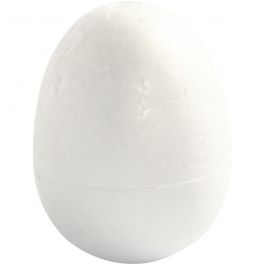 Oeufs en polystyrène, H : 7 cm, blanc, 5 pièces/ 1 Pq. [HOB-543250]
