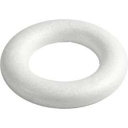 Anneaux avec dos plat, dim. 20 cm, ép. 25 mm, blanc, 1 pièce [HOB-54348]