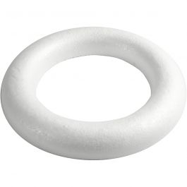 Anneaux avec dos plat, dim. 35 cm, ép. 46 mm, blanc, 1 pièce [HOB-54351]