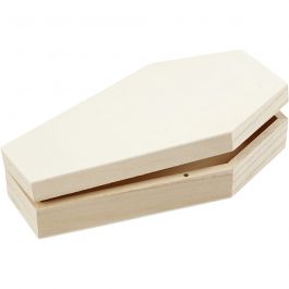Cercueil avec fermeture magnétique, H : 4 cm, L : 18 cm, L : 10 cm, 1 pièce [HOB-54417]