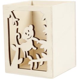 Behälter für Teelicht/Stifte, Affe, H 10 cm, L 8 cm, B 8 cm, 1 Stk [HOB-54435]