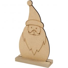 Figurine de Noël, Père Noël, H : 15 cm, P: 3 cm, L : 9 cm, ép. 3 mm, 1 pièce [HOB-54469]
