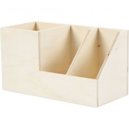 Pot à crayons, H : 11 cm, P: 9,8 cm, L : 20 cm, 1 pièce [HOB-54472]
