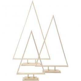 Weihnachtsbäume, H 40+50+60 cm, B 22,5+29+35 cm, 3 Stk/ 1 Pck [HOB-55328]