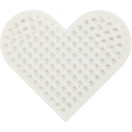 Plaques à Picots pour Perles NABBI BioBeads, petit coeur, dim. 7x8,5 cm, medium, 1 pièce [HOB-906785]