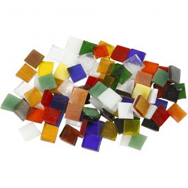 Glasmosaik, Größe 10x10 mm, Dicke 3 mm, 454 g/ 1 Pck [HOB-55553]