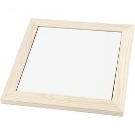 Untersetzer mit Holzrahmen, Größe 18,5x18,5x1,16 cm, 1 Stk [HOB-556560]