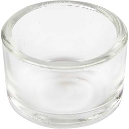 Teelichtglas, H 3,5 cm, D 5 cm, 8 Stk/ 1 Box [HOB-55831]