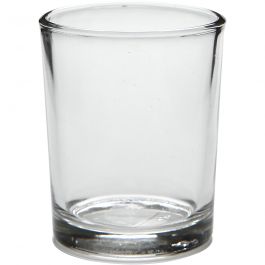 Bougeoir pour bougie chauffe-plat, H : 6,5 cm, d 4,5 cm, 4 pièces/ 1 Pq. [HOB-55861]