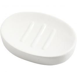 Porte-savons, H : 2,5 cm, L : 13,5 cm, L : 10 cm, blanc, 1 pièce [HOB-558660]