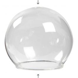 Pot en verre - sphérique, d 8 cm, diamètre intérieur 5 cm, transparent, 4 pièce/ 1 Pq. [HOB-55928]