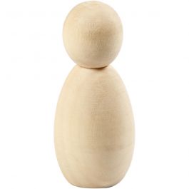 Corps de figurine en bois, H : 6 cm, 5 pièces/ 1 Pq. [HOB-55974]