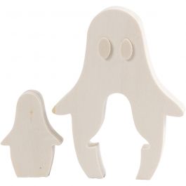 Figurine 2 en 1, fantômes, H : 6+11,5 cm, P: 1,2 cm, L : 4+9 cm, 1 set [HOB-56155]