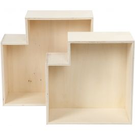 Aufbewahrungskästen, H 27+31 cm, T 12,5 cm, 2 Stk/ 1 Set [HOB-56161]