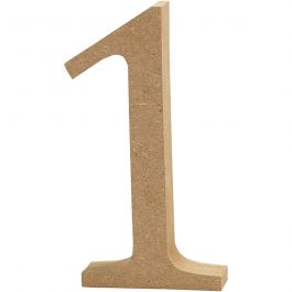Chiffre, 1, H : 8 cm, ép. 1,5 cm, 1 pièce [HOB-56392]