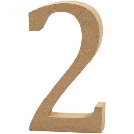 Chiffre, 2, H : 8 cm, ép. 1,5 cm, 1 pièce [HOB-56393]