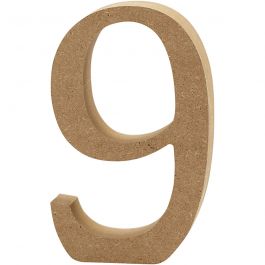 Chiffre, 9, H : 8 cm, ép. 1,5 cm, 1 pièce [HOB-56400]