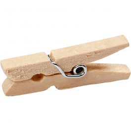 Mini pinces à linge, L : 30 mm, L : 3 mm, 30 pièces/ 1 Pq. [HOB-564541]