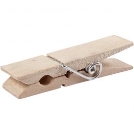 Holzklammer, L 7,2 cm, B 2 cm, 10 Stk/ 1 Pck [HOB-564570]