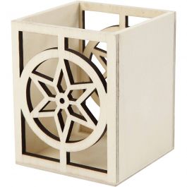 Lanterne, étoile, H : 10 cm, dim. 8x8 cm, 1 pièce [HOB-56561]