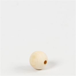 Perle en bois, d 15 mm, diamètre intérieur 3 mm, 20 pièces/ 1 Pq. [HOB-566660]