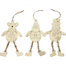 Décorations de Noël, H : 20 cm, 3 pièces/ 1 Pq. [HOB-56727]