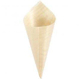 Spitztüten aus Spanholz, H 18,5 cm, D 7 cm, 12 Stk/ 1 Pck [HOB-56938]