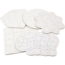 Puzzles, Größe 17-21 cm, Weiß, 10 Stk/ 1 Pck [HOB-57476]
