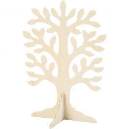 Arbre en Bois, dim. 30x21,5 cm, ép. 2 mm, 10 pièces/ 1 Pq. [HOB-57483]