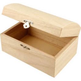 Coffre à trésor, dim. 16,5x11x8,55 cm, format intérieur 15x9,5x5 cm, paulownia, 1pièce [HOB575440]