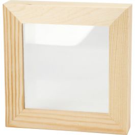 3D-Rahmen mit Glas, T 2,5 cm, Größe 12,3x12,3 cm, 1 Stk [HOB-575610]