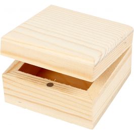 Boîte à bijoux, dim. 6x6x3,5 cm, 2 pièces/ 1 Pq. [HOB-576291]