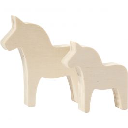 Cheval, H : 8+10 cm, L : 7+9,5 cm, ép. 1,8 cm, 2 pièces/ 1 Pq. [HOB-57922]