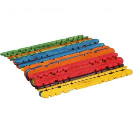 Bâtons de construction, L : 11,4 cm, L : 10 mm, ass. de couleurs, 30 pièces/ 1 Pq. [HOB-579980]