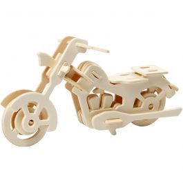 Figurine à assembler en 3D, moto, dim. 19x9x9 cm, 1 pièce [HOB-580504]