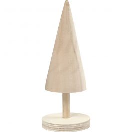Sapin de Noël, H : 15,5 cm, d 5 cm, 1pièce/ 1 pièce [HOB-58053]