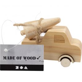 Camion avec arbre de Noël, H : 6 cm, L : 7 cm, L : 3,5 cm, 1 pièce [HOB-58069]