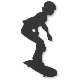 Stanzfigur aus Karton, Skater, Größe 56x67 mm, Schwarz, 10 Stk/ 1 Pck [HOB-586036]