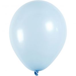 Ballons, rond, d 23 cm, bleu clair, 10 pièces/ 1 Pq. [HOB-59161]