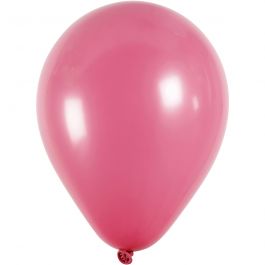 Ballons, rond, d 23 cm, rose foncé, 10 pièces/ 1 Pq. [HOB-59167]