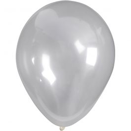 Ballons, rund, D 23 cm, Transparent, 10 Stk/ 1 Pck [HOB-59182]